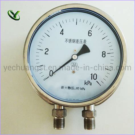 Maximun Static Pressure 450mmwg Differential Pressure Gauge Manometer