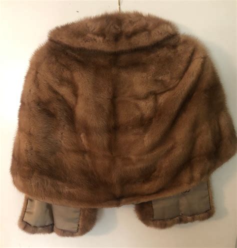 light brown mink stole by leon ritter furs 1950s 1960s etsy