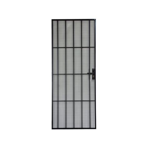 2032 X 813mm Barrier Door Steel Frame Metric Classic Black Bunnings