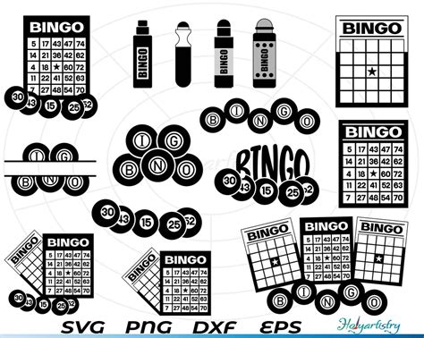 Bingo Bundle Svg Bingo Cutting File For Cricut Bingo Vector Bingo