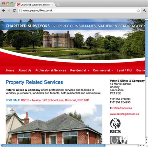 Peter E Gilkes Property Website Web Design Sales Letting Rentals