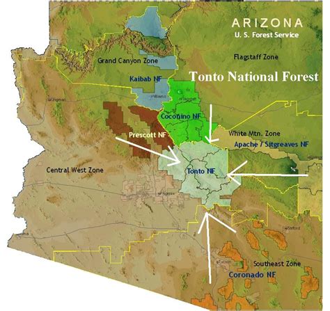 National Forest Map Arizona University Of Utah Campus Map