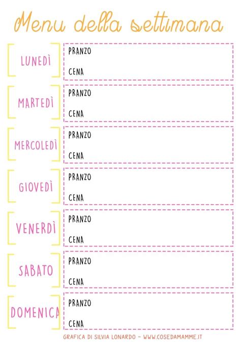 Viaggio in pullman da programma. Esempio di menu settimanale bilanciato per bambini (con ...