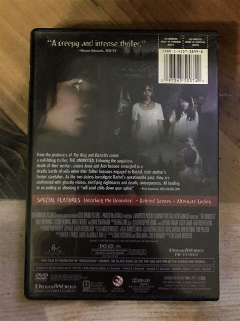 The Uninvited Dvd Sensormatic Packaging Widescreen Horror