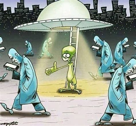 Alien Cartoon Divertente Illustrazioni Citazioni Divertenti