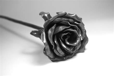 Burned iron, 6th anniversary, handmade wrought iron bowls. FOREVER ROSE Forged Iron 6th Wedding Anniversary Gift ...