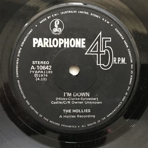The Hollies Im Down Goodbye Lady Hello 1974 Vinyl Discogs