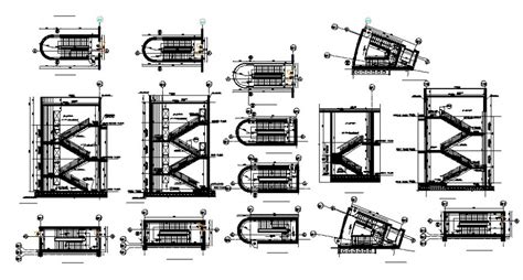 Staircase Design Details 2d Drawings Of Rcc Structure Dwg File Cadbull