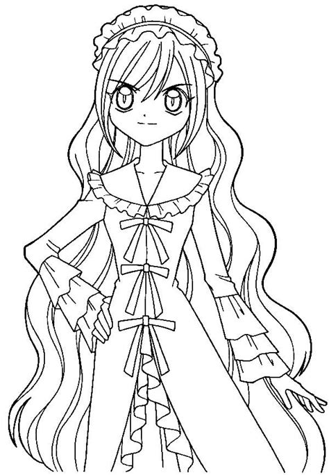 Mermaid Anime Princess Coloring Pages 66 Amazing Svg File