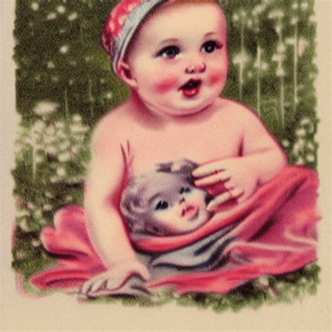 Vintage Baby Illustration · Creative Fabrica
