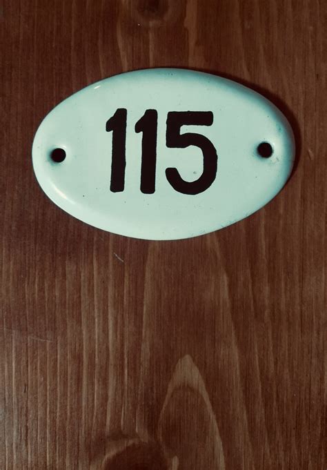 Vintage Soviet Number 115 Sign Flat Room Number Metal Etsy