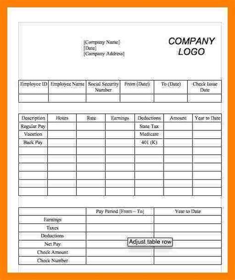 1099 Pay Stub Template Free