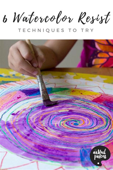 6 Watercolor Resist Techniques Including Crayon And Melted Crayon