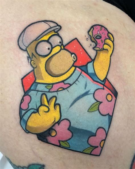 Homer Simpson Tattoo Fandom Tattoos Simpsons Tattoo Epic Tattoo Matt Groening Tatuagem Old