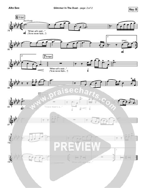 Glimmer In The Dust Alto Sax Sheet Music Pdf Hillsong United