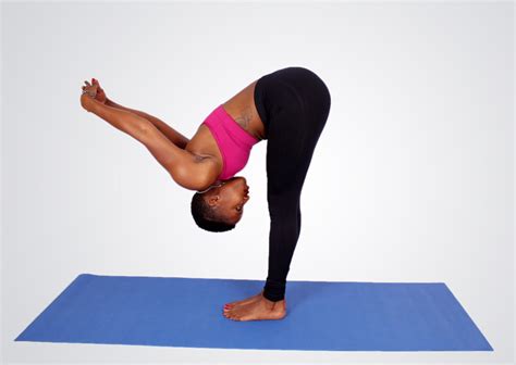 Fitness Woman Doing Forward Bend Yoga Pose