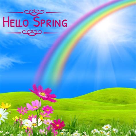 Hello Spring Instagram Post Template Postermywall