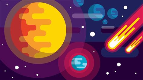 How To Draw A Space Background Flat Design Adobe