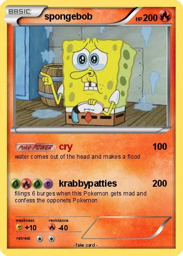 Pokémon Spongebob 2742 2742 Cry My Pokemon Card