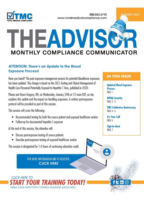 The Advisor Compliance Newsletter Total Medical Compliance