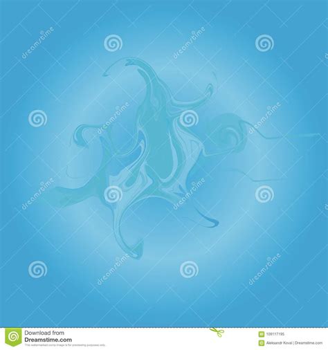 Flowing Blue Liquid Abstract Blue Background Stock Vector