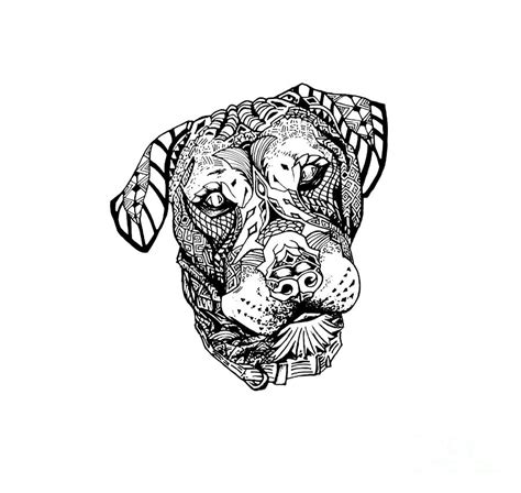 Zentangle Dog Digital Art By Elizabeth Gomez
