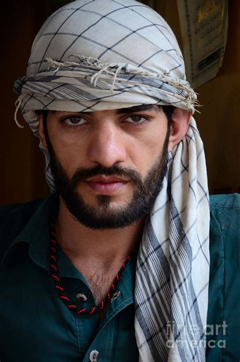 Pakistani Pashtun Man Models With Headscarf And Necklace Peshawar