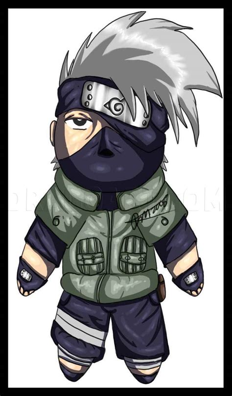 How To Draw Chibi Kakashi Step By Step Drawing Guide By Dawn Dragoart