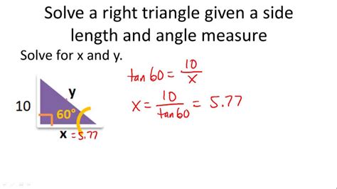 How to solve a right triangle given an acute angle and one side; Pythagorean Theorem for Solving Right Triangles | CK-12 ...