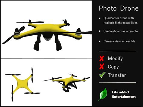 Second Life Marketplace Photo Drone Quadcopter