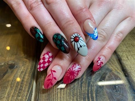 Nezuko Nails Inspiration And Ideas Nail Aesthetic