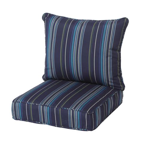 Looking for outdoor furniture cushions for your chair, sofa, or sectional? Sunbrella Sunbrella Stanton Lagoon Stripe Cushion For Deep ...