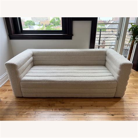 Cb2 Strato Boucle Cream Sofa Aptdeco