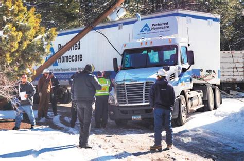 truck knocks out paper s power premium news