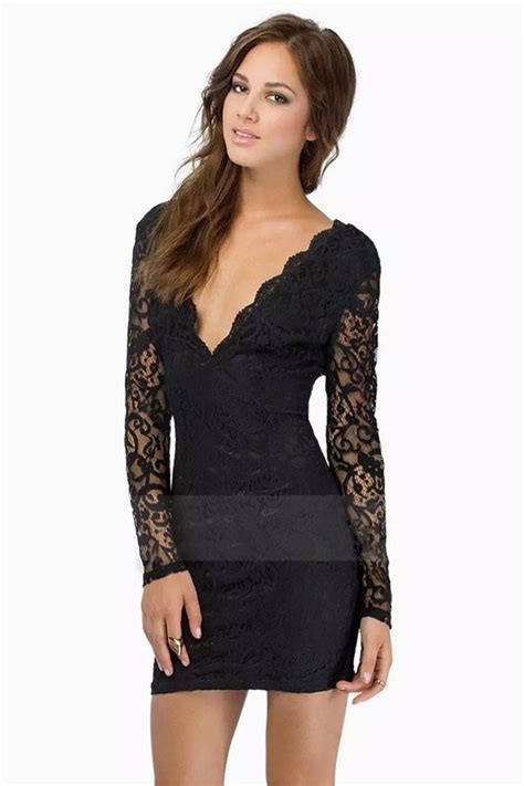 Rock an lbd at your bestie's birthday party and draw just the right amount of attention (without upstaging the birthday girl). Sexy Lace Deep V-Neck Hollow Out Dress | Fashion Dresses ...