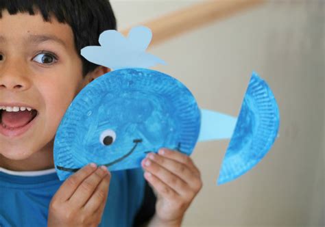 Paper Plate Whale In The Playroom