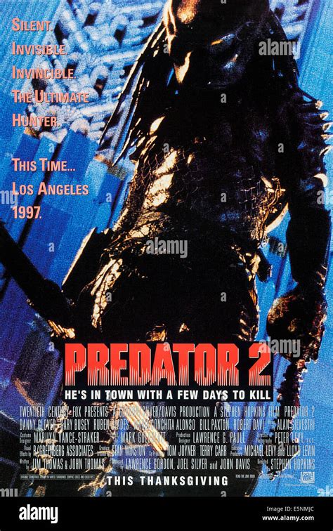 Predator 2 Us Poster 1990 Tm And Copyright © 20th Century Fox Film