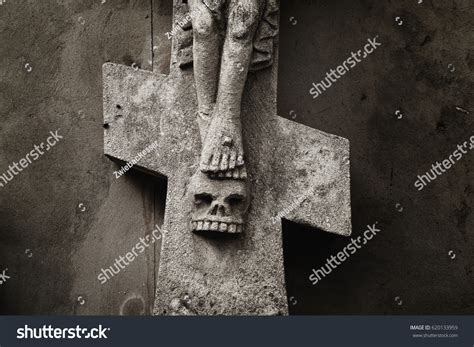 Fragment Statue Crucifixion Jesus Christ Ancient Stock Photo Edit Now