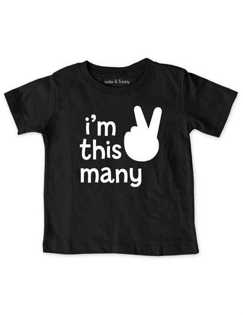 Im This Many 2 Cute Two Years Old Second Birthday Toddler Shirt