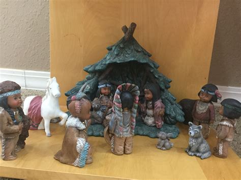 Hand Painted Ceramic Native American Nativity Ceramic Painting Hand