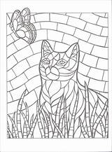 Mosaic Coloring Pages Animal Number Color Mystery Kids Cat Animals Butterfly Printable Print Stained Glass Patterns Mosaics Haven Getcolorings Getdrawings sketch template