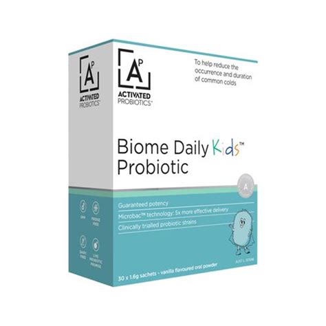 Activated Probiotics Biome Kids Daily Probiotic Vanilla Sachets 30