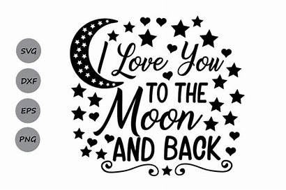 Svg Moon Valentines Quote Thehungryjpeg Quotes Silhouette