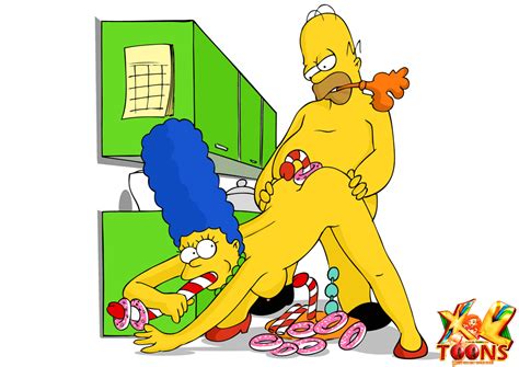Rule 34 Blue Hair Breasts Color Female Food Hair Homer Simpson Human Insertion Male Marge