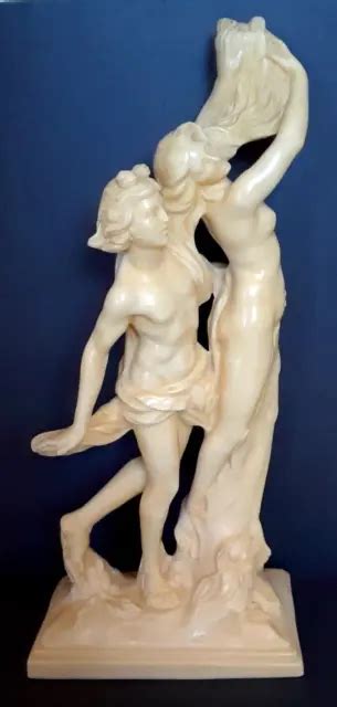 APOLLO E DAFNE Sculpture A Santini Italy 11 5 Greek Mythology Nude