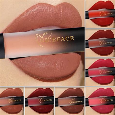 Niceface 18 Colorsfashion Makeup Matte Lipstick Long Lasting Liquid Lip Makeup Lipstick Easy To