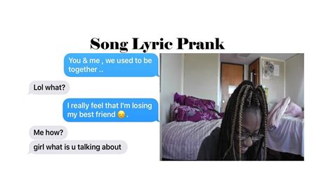 Song Lyric Prank On Bestfriend Gone Wrong Youtube
