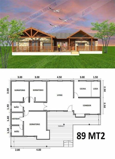 Soy una amante de las miniaruras. Plano casa | Planos de casas prefabricadas, Planos para ...