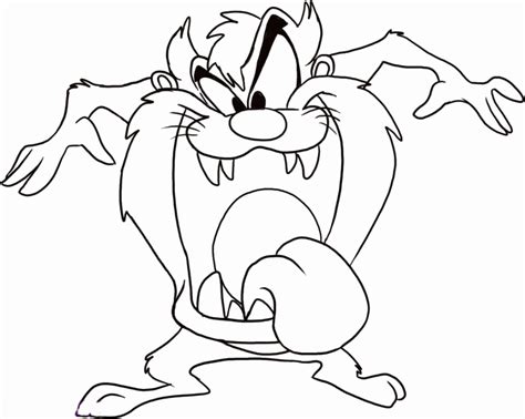 Tasmanian Devil Colouring Pages Coloring Home