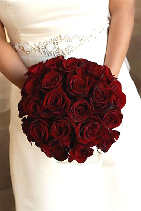 Dark Red Roses Bridal Bouquet In Las Vegas Nv Vip Floral Designs